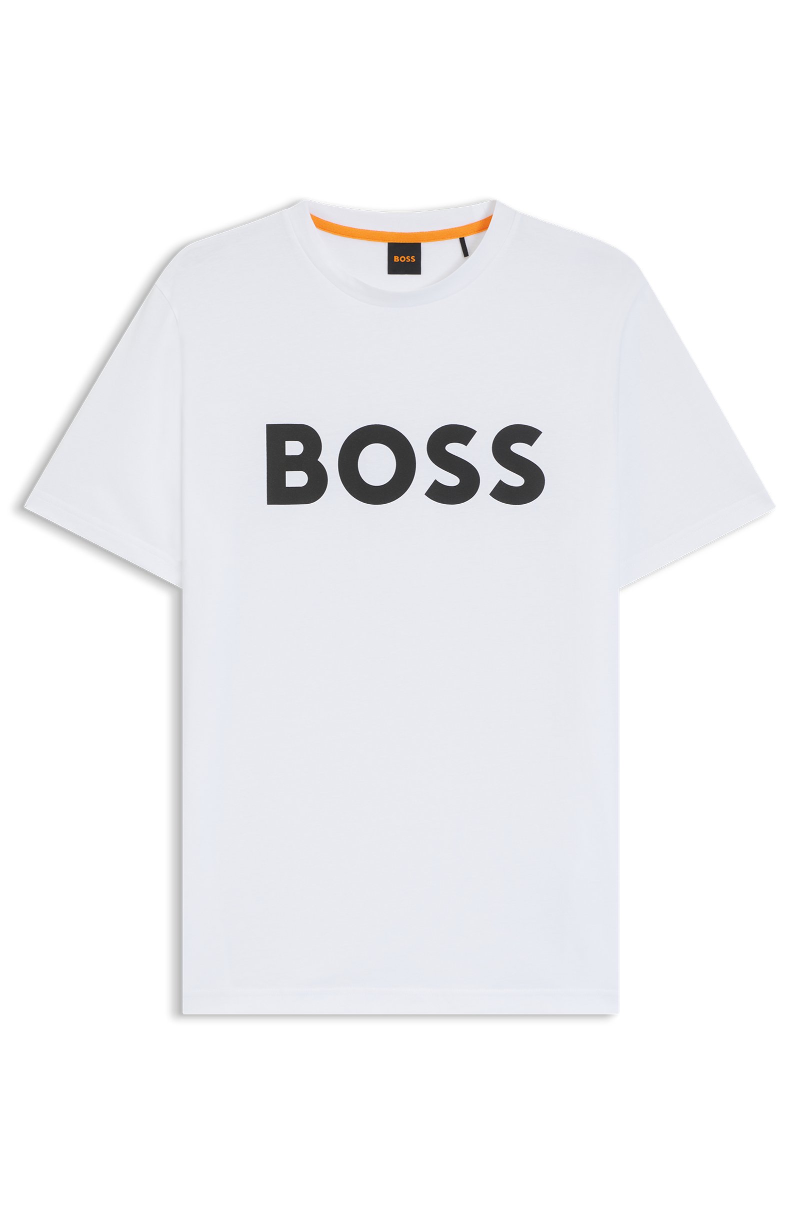 T-shirt en jersey de coton avec logo - HUGO BOSS