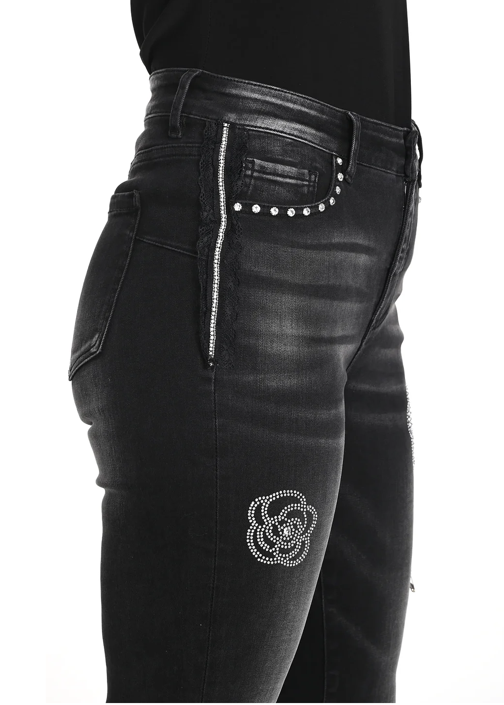 Jeans avec broderies - FRANK LYMAN