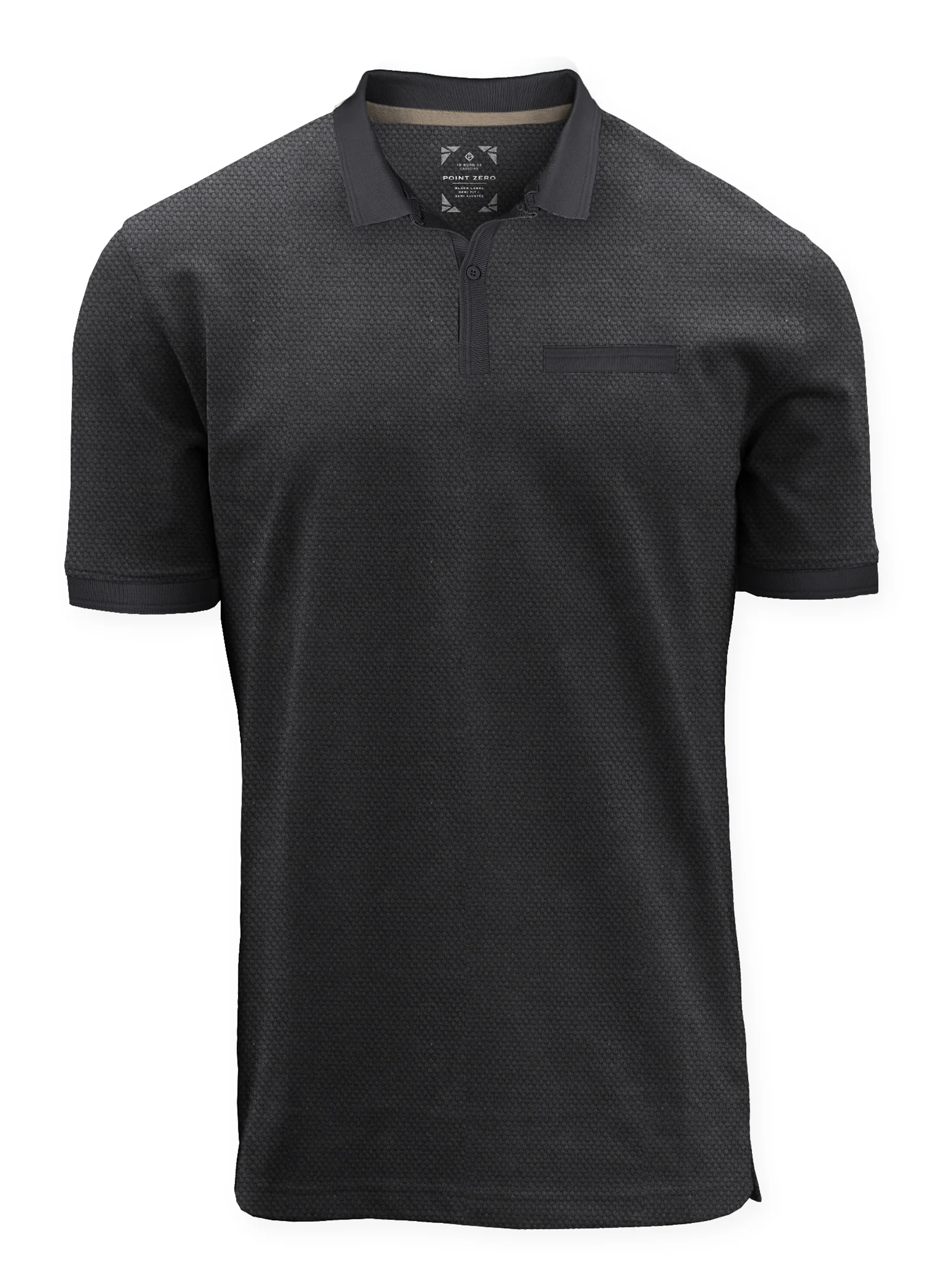 Polo Trent jacquard texturé élégant – POINT ZÉRO