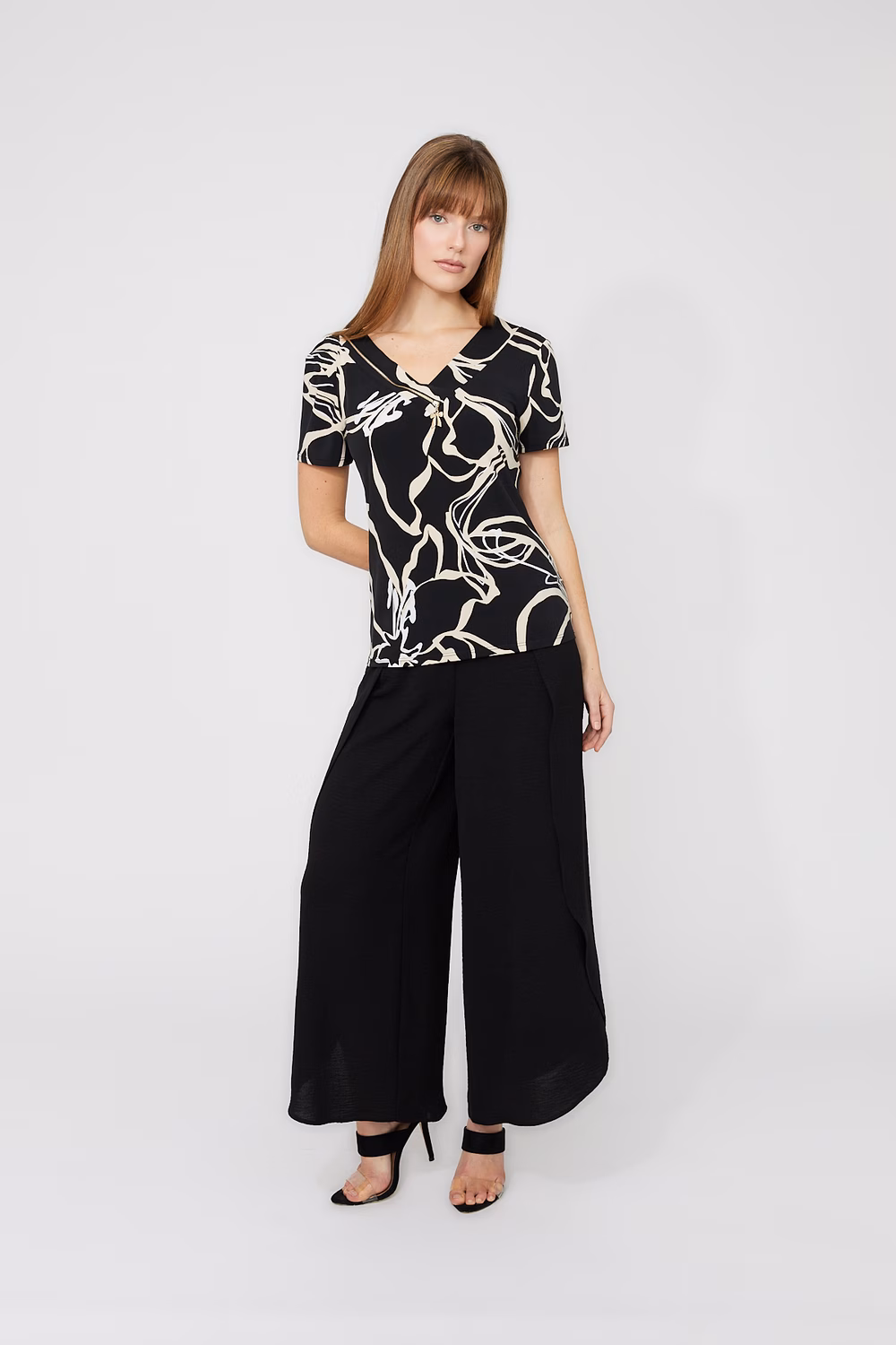 Chandail floral col en V – FRANK LYMAN