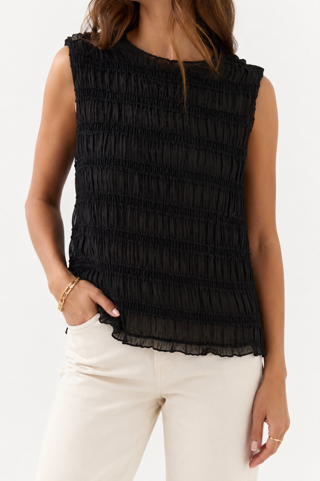 Haut texturé – APRICOT - X247622 - APRICOT