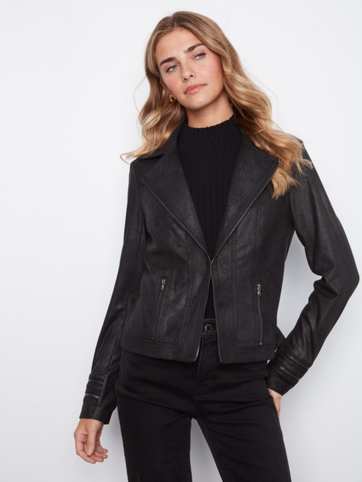 Veste simili cuir - CHARLIE B - C6231 - Charlie B