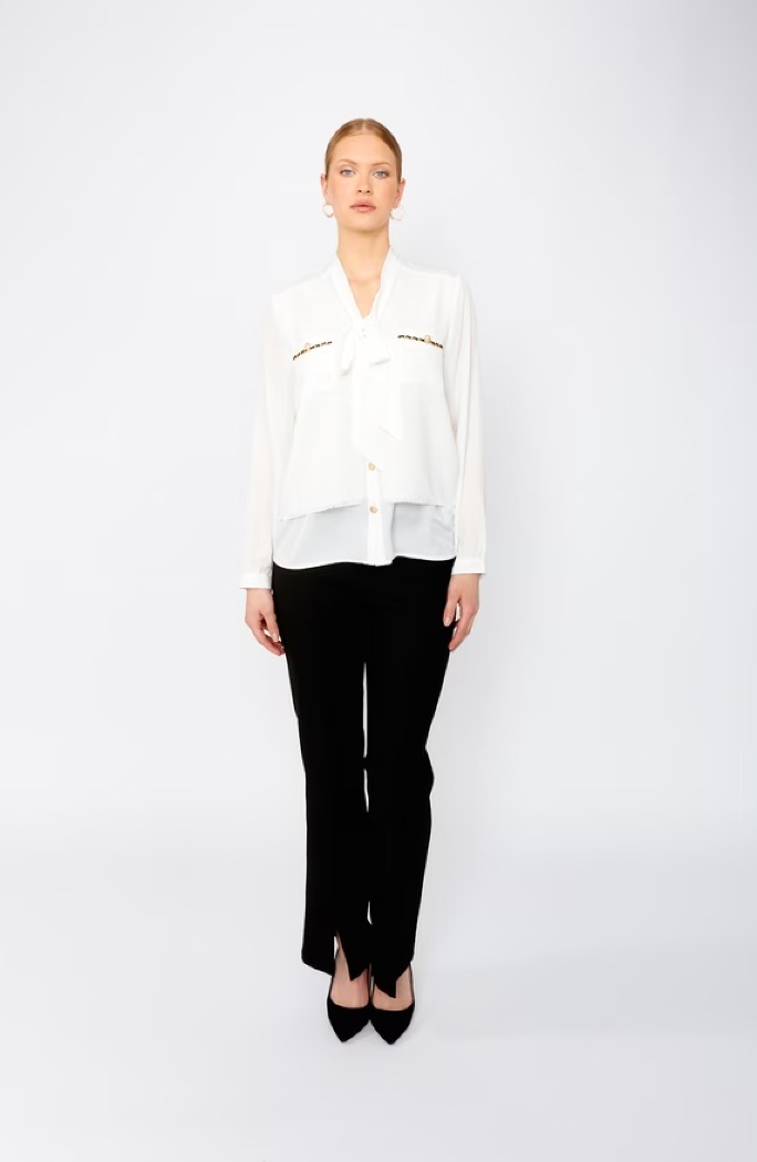 Blouse élégantes à manches longues - FRANK LYMAN 