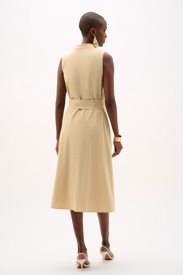 Robe midi cache-cœur ceinturée – JOSEPH RIBKOFF