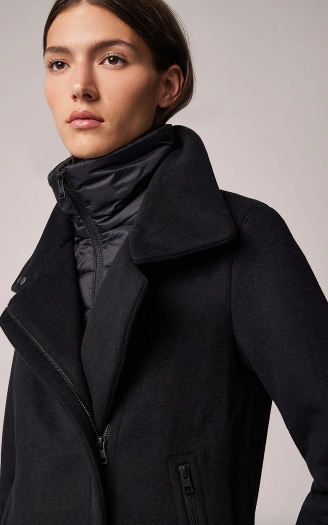 Manteau Abbi avec plastron amovible - SOIA KYO - ABBI - SOIA & KYO