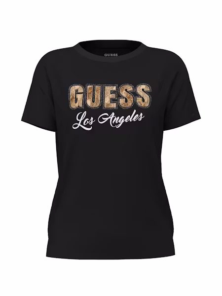 T-shirt Snake Script avec strass – GUESS - W6YI30K4349 - Guess