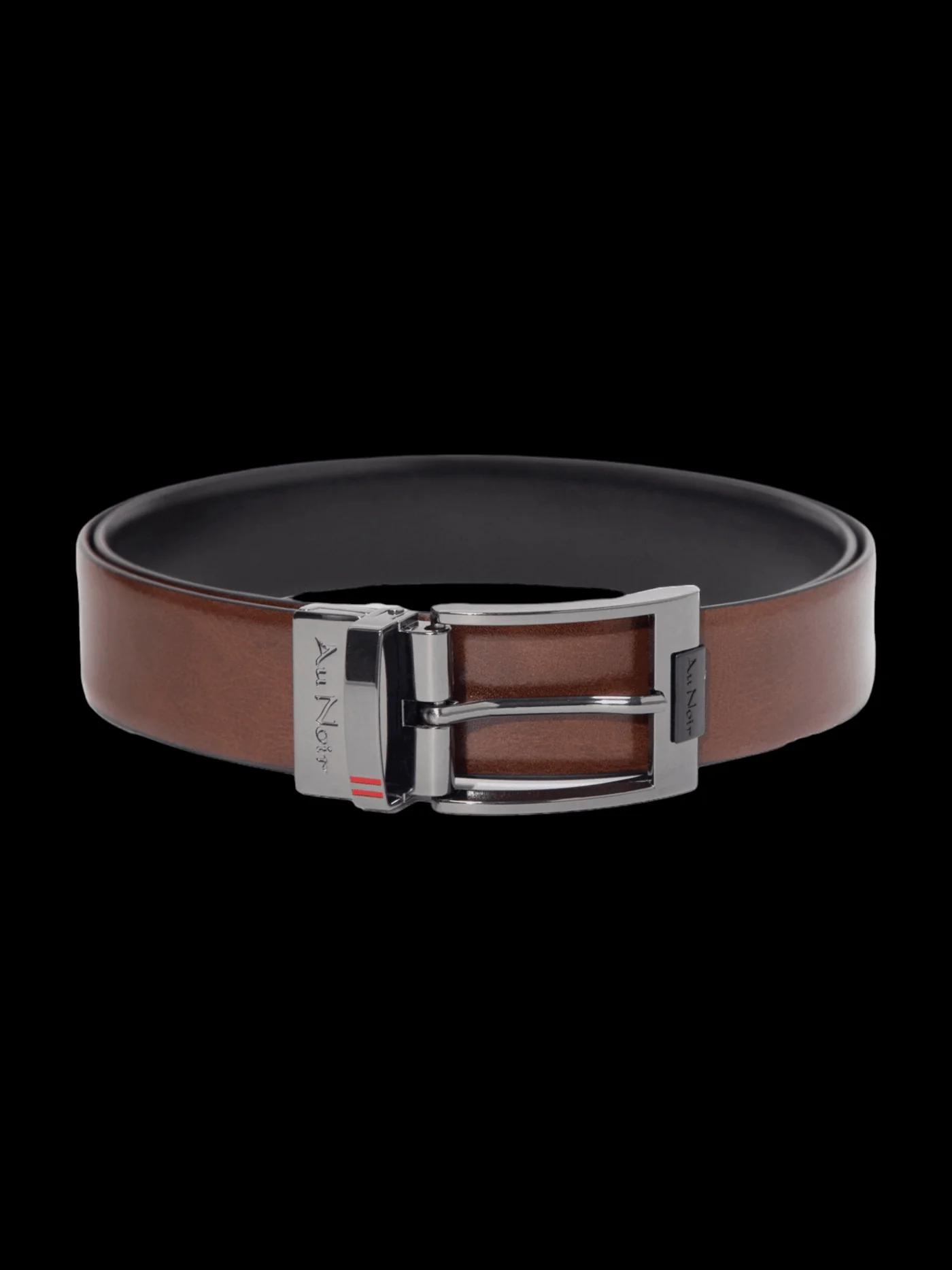 Ceinture réversible Desoto à boucle argent - AU NOIR - DESOTO - AU NOIR