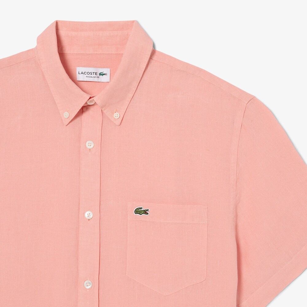 Chemise manches courtes en lin - LACOSTE