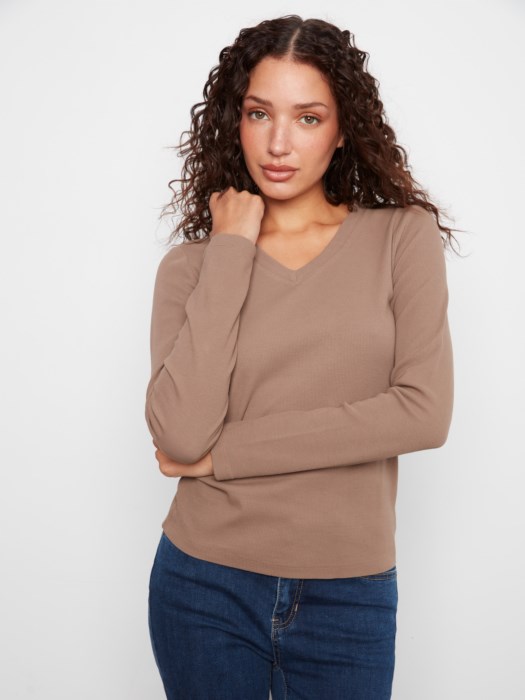 Haut Tencel col en V – CHARLIE B
