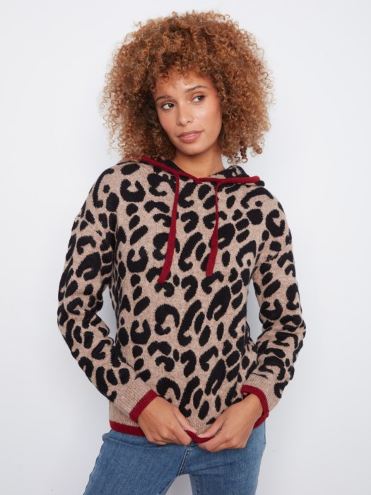 Pull à capuche imprimé - CHARLIE B - C2436 - Charlie B