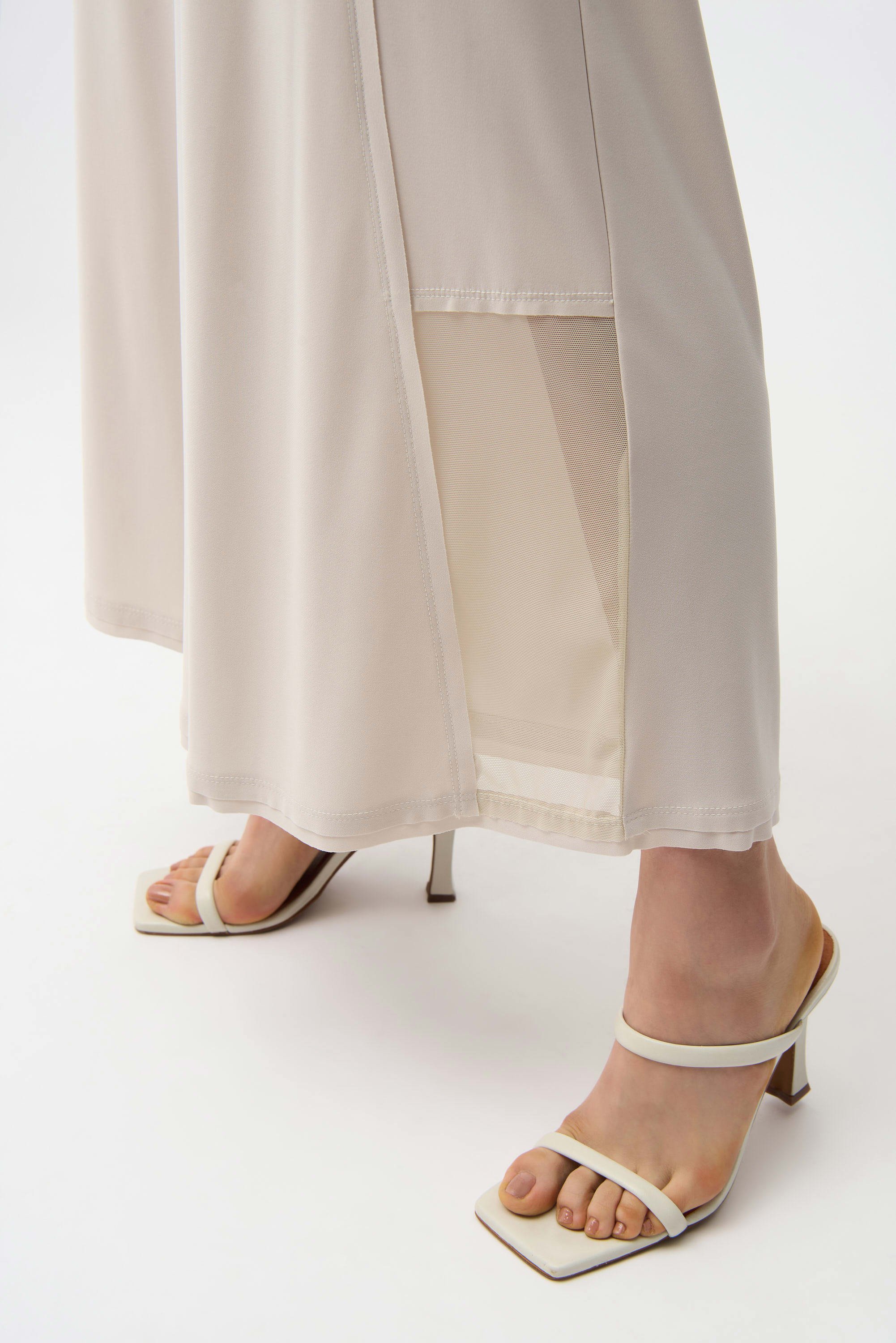 Ensemble chic à col rond et pantalon large avec filet – JOSEPH RIBKOFF