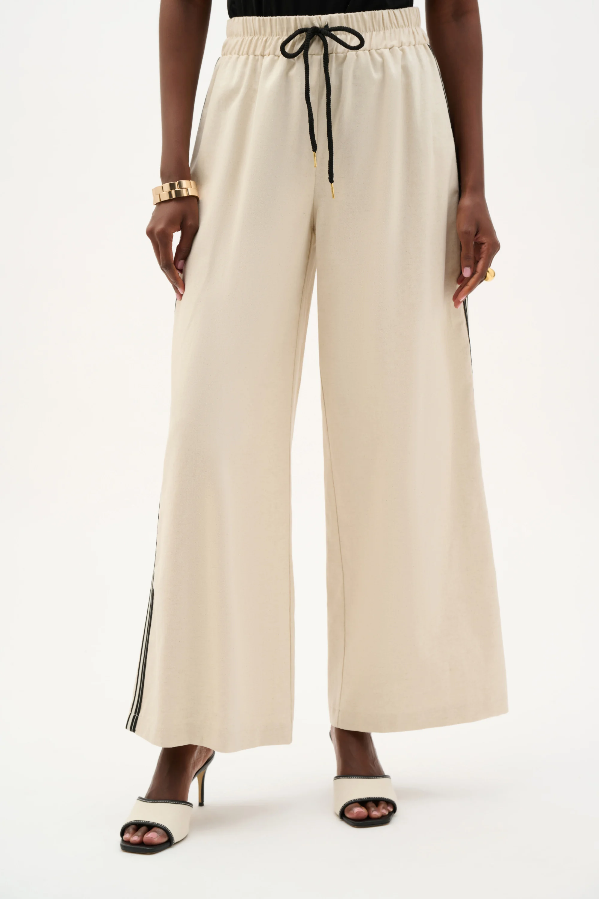 Ensemble veston droit et pantalon à enfiler en lin tissé – JOSEPH RIBKOFF