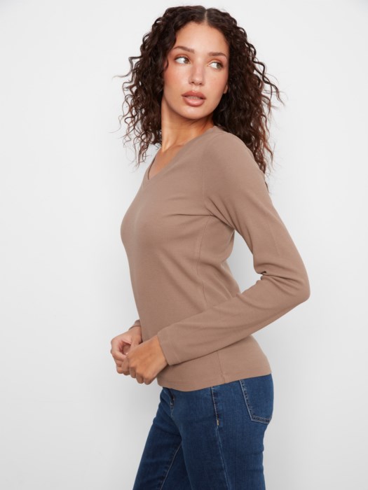 Haut Tencel col en V – CHARLIE B