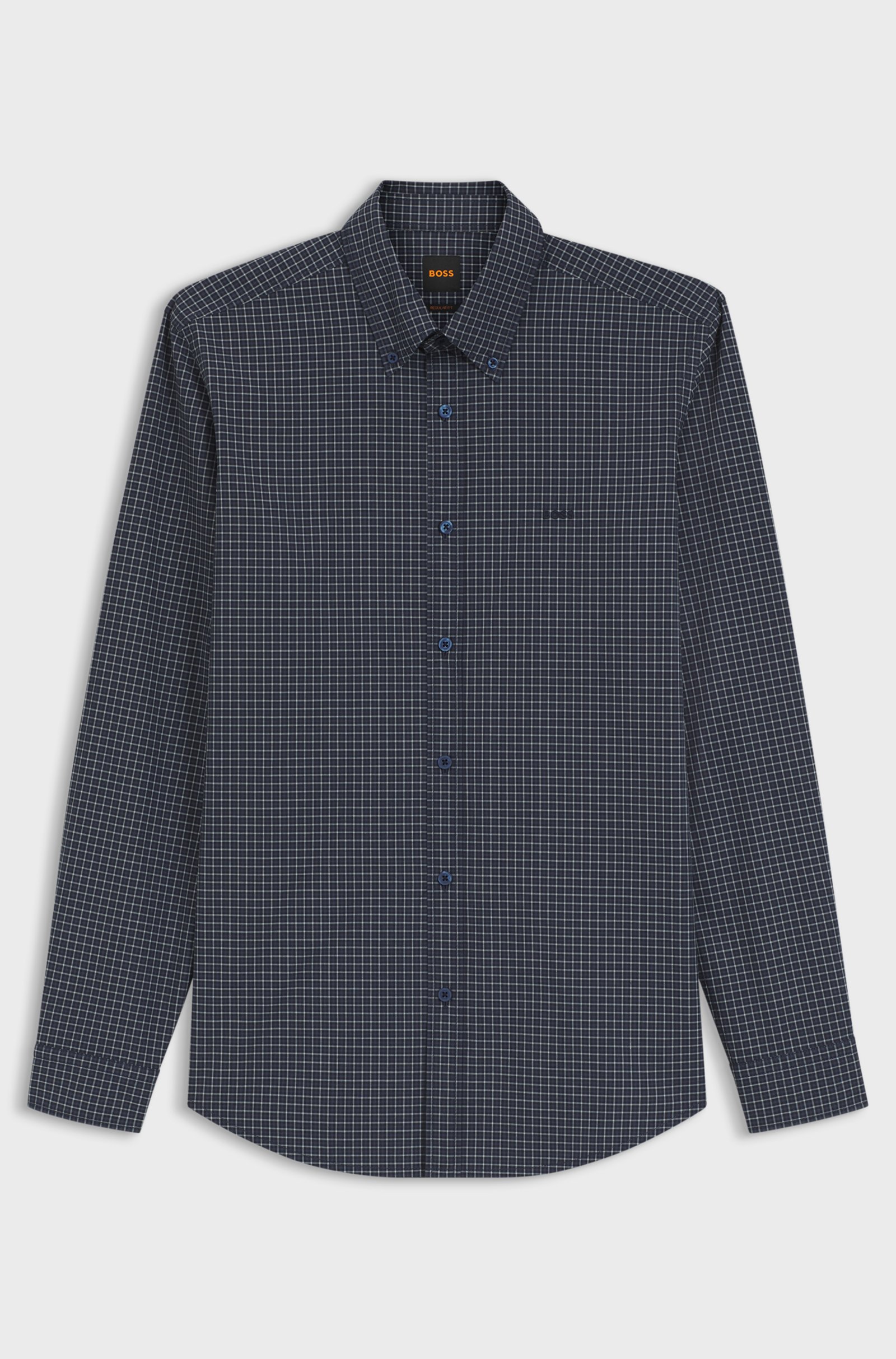 Chemise coton extensible à motif Vichy – HUGO BOSS