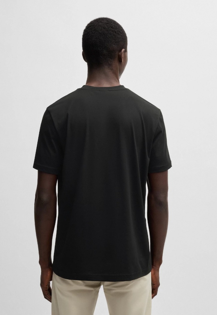 T-shirt en jersey de coton avec logo - HUGO BOSS