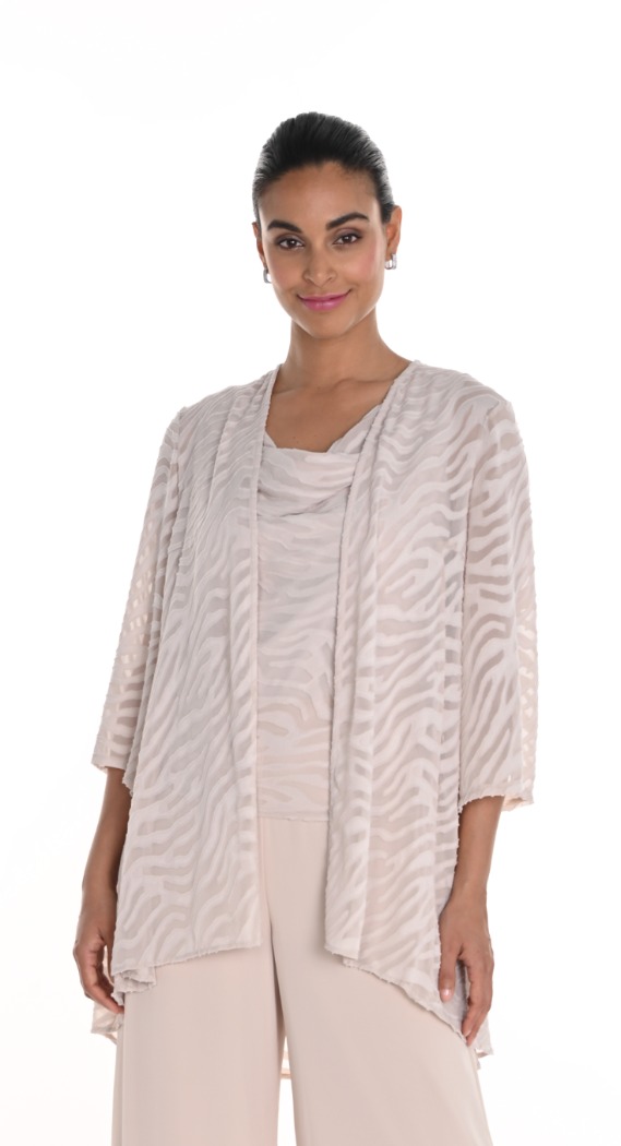 Veste ajourée à motif zebré - FRANK LYMAN - 258182 - Frank Lyman
