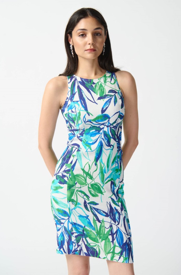 Robe deux pièces à imprimé floral en jacquard - JOSEPH RIBKOFF