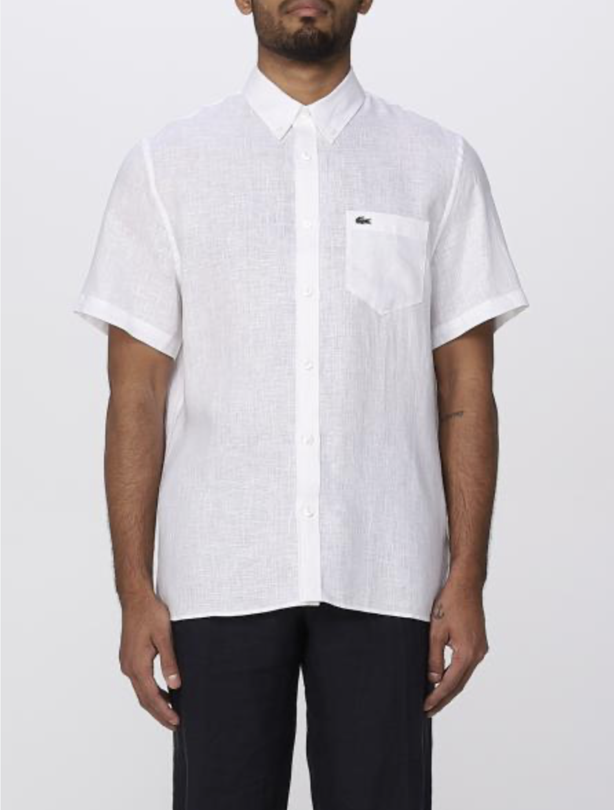 Chemise manches courtes en lin - LACOSTE