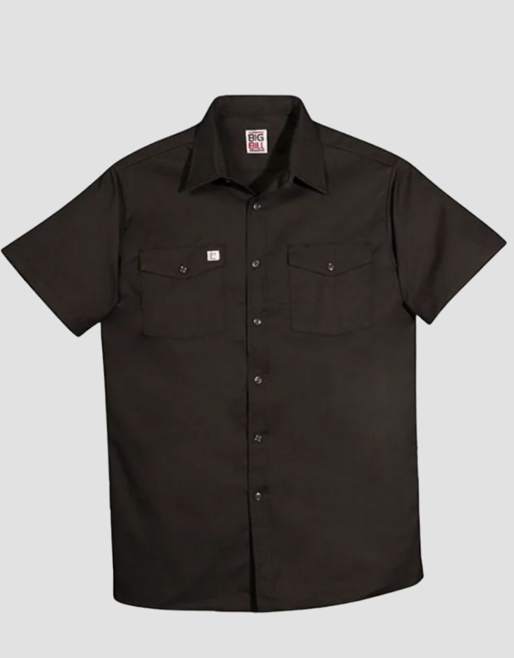 Chemise de travail à manche courte premium - BIG BILL Bleu marine S - - 