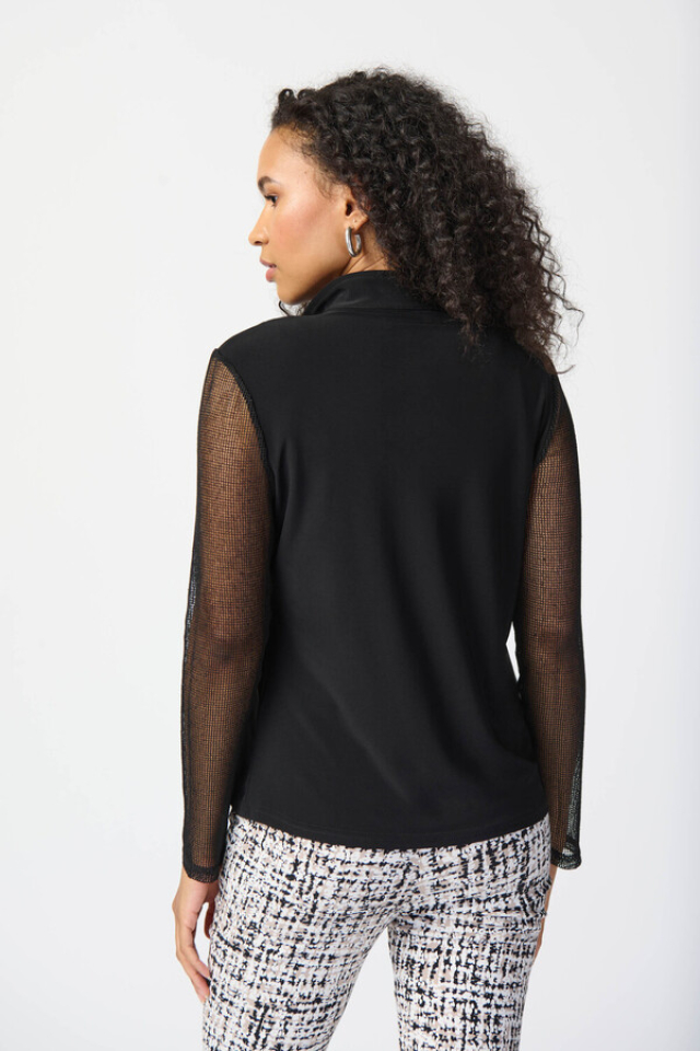 Cardigan zippé en résille - JOSEPH RIBKOFF