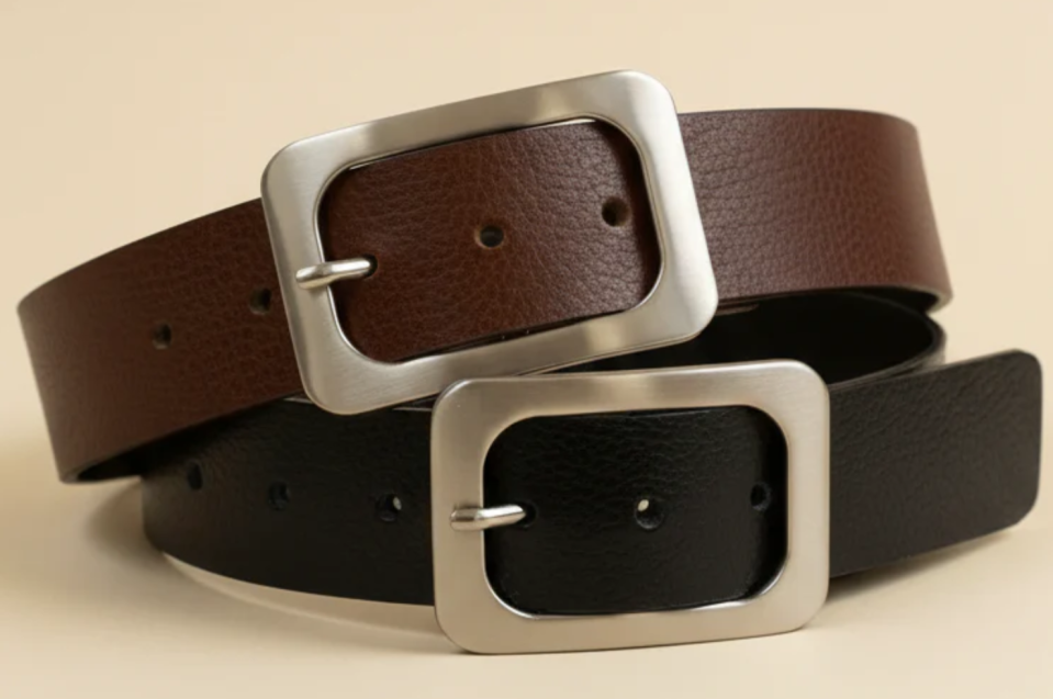 Ceinture en cuir italien avec boucle nickel – MEDIKE LANDES