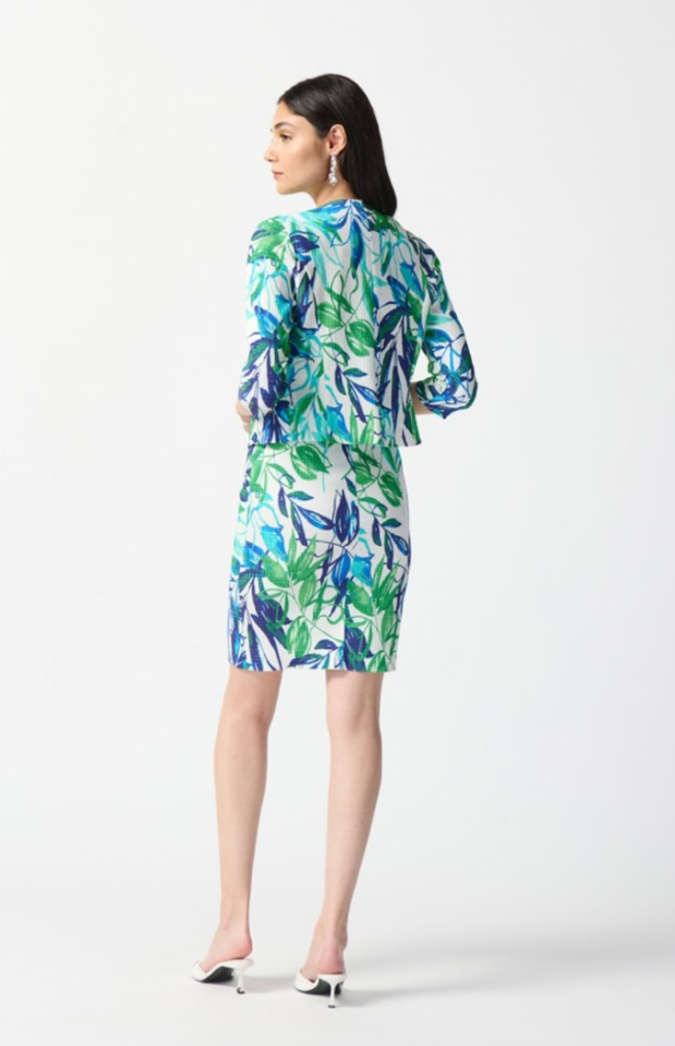Robe deux pièces à imprimé floral en jacquard - JOSEPH RIBKOFF