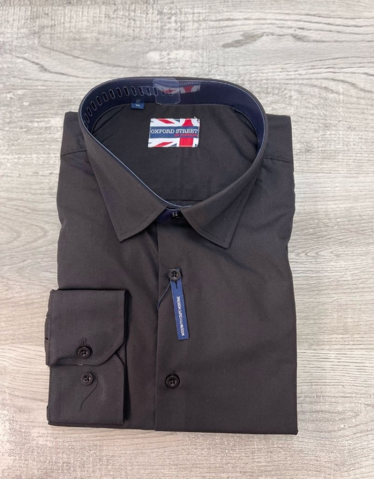 Chemise noir pour homme - OXFORD STREET S - - 