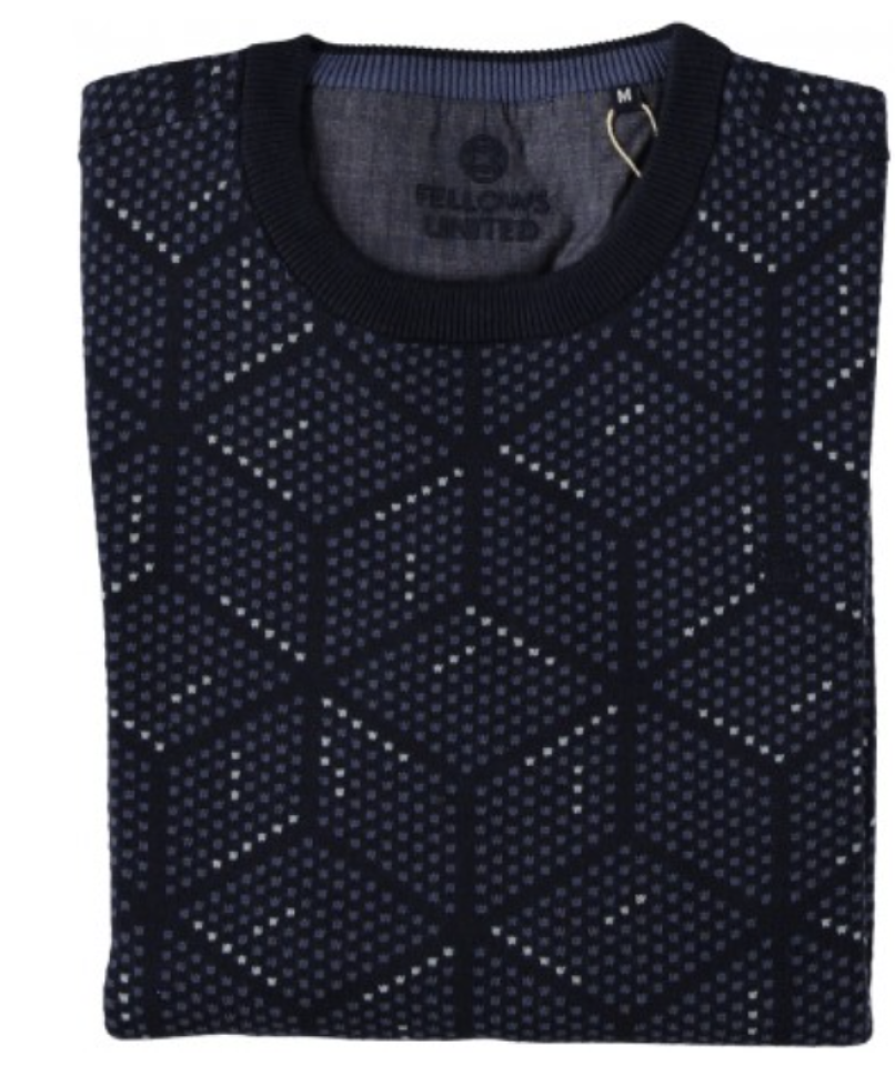 Chandail extensible col rond marine - FELLOWS - - Fellows united