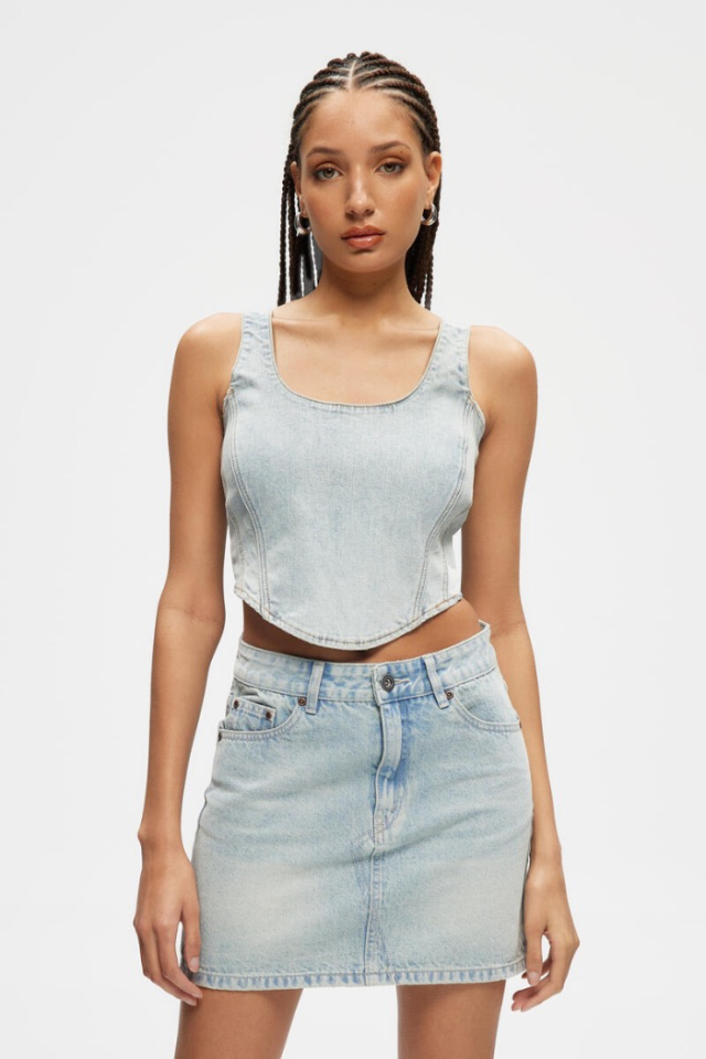 Bustier en denim - KUWALLA - D103 - Kuwalla-Tee