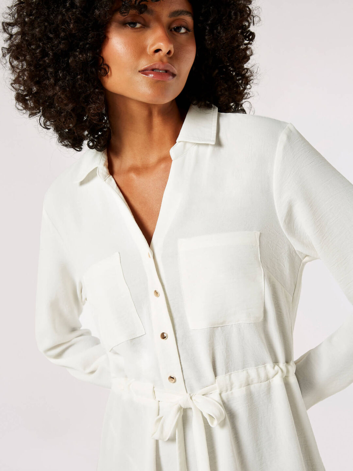 Robe tunique style blouse - APRICOT XS - 763074 - APRICOT