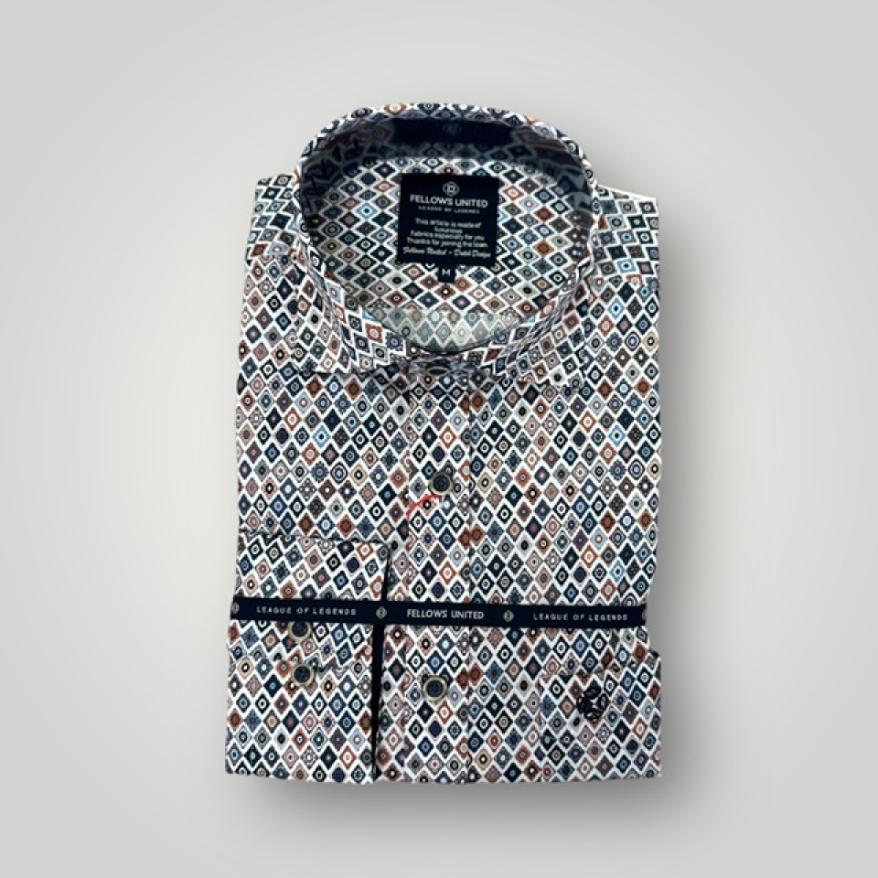 Chemise motif losanges - FELLOWS UNITED - 17214 - Fellows united