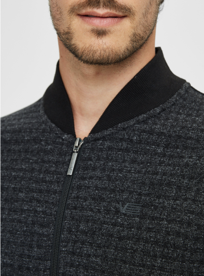 Cardigan avec panneau frontal contrasté&nbsp; VINCENT D'AMÉRIQUE&nbsp; - - Vincent d'Amérique