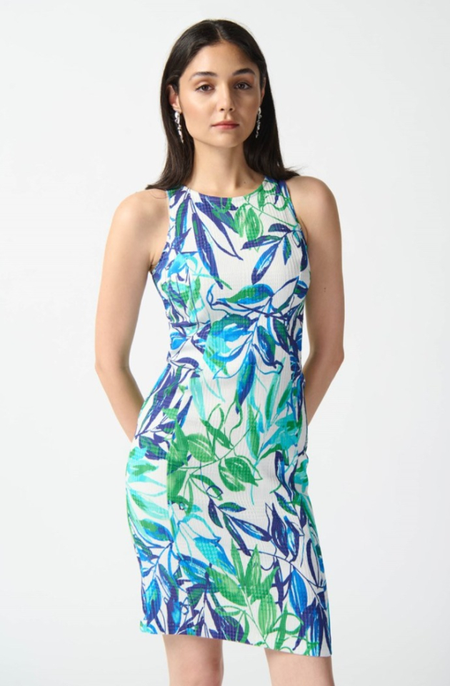 Robe deux pièces à imprimé floral en jacquard - JOSEPH RIBKOFF