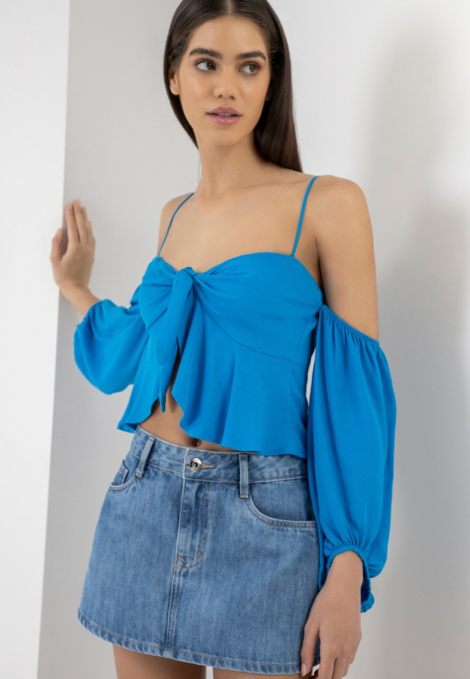Blouse à manches bouffantes - LEZ À LEZ - 7547L - lezalez