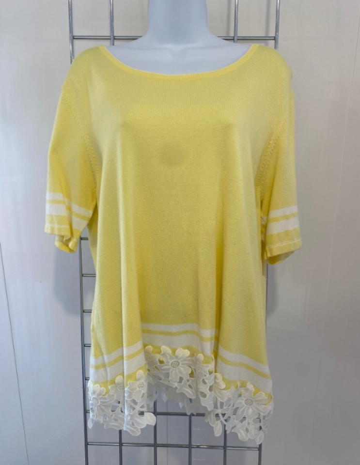 T-shirt broderie marguerites jaune - LEO & UGO - - Leo & Ugo