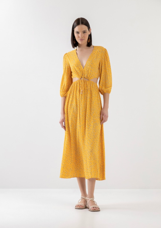 Robe midi avec ouverture à la taille - LEZ À LEZ 