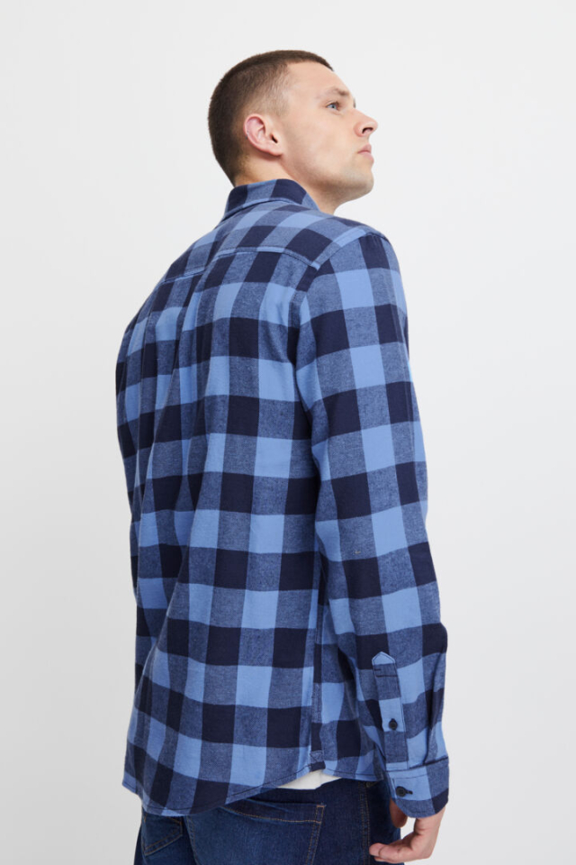 Chemise bleue à carreaux - BLEND  - 20716269 - BLEND