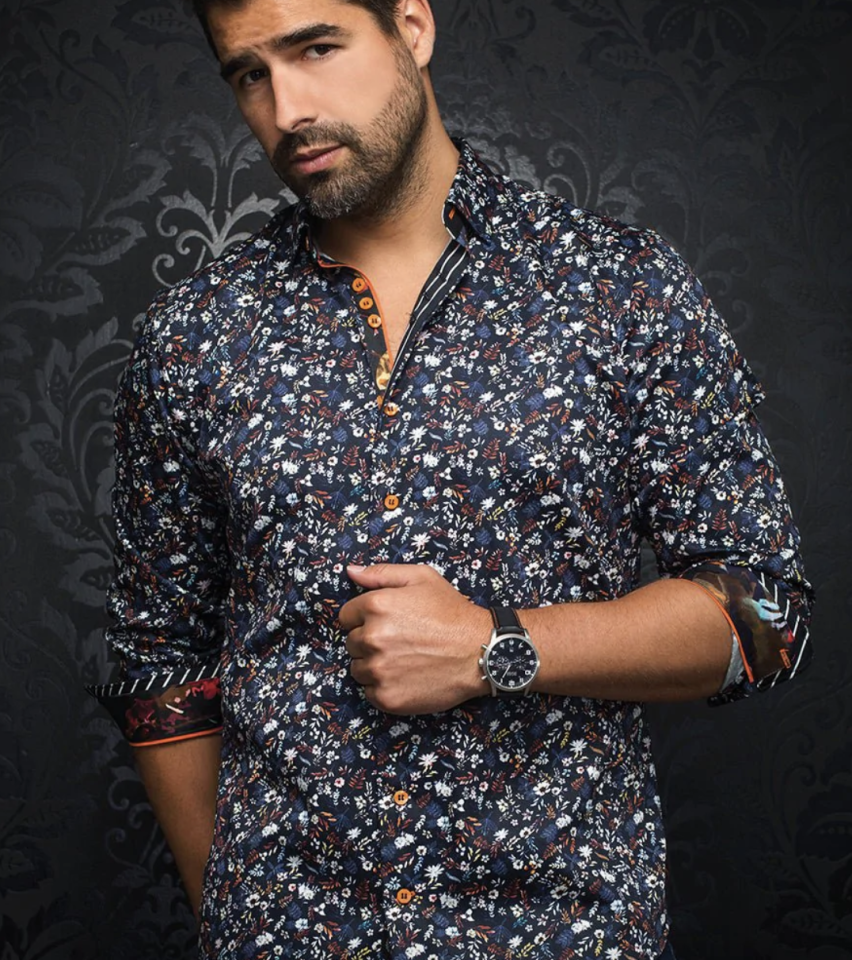 Chemise manches longues Salvatore midnight - AU NOIR&nbsp; - - AU NOIR