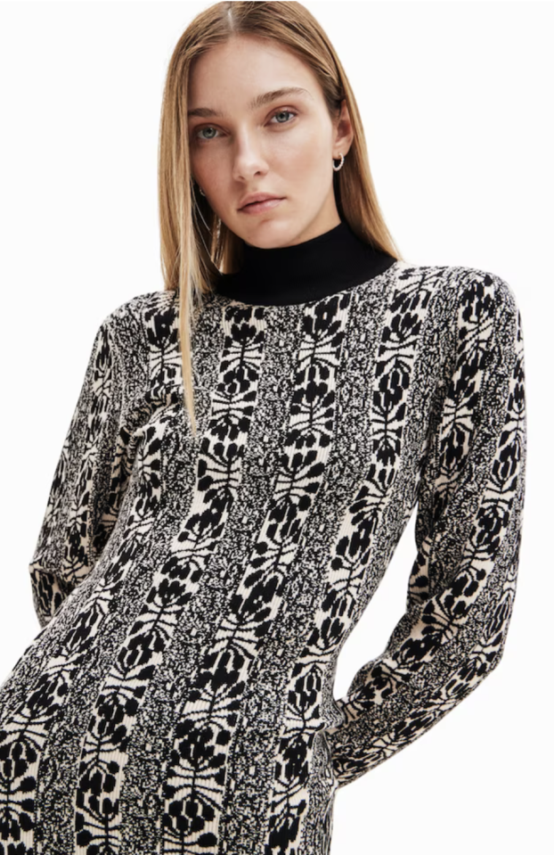 Robe Lacroix noir et blanc 23WWVF01 - DESIGUAL XS - 23WWVF01 - Desigual