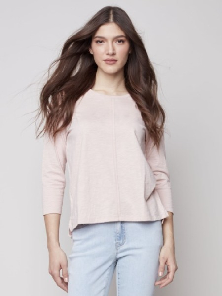 Haut en coton biologique pearl - CHARLIE B - C1293r-463b - Charlie B