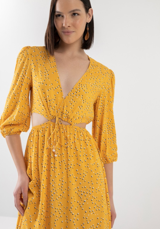 Robe midi avec ouverture à la taille - LEZ À LEZ 
