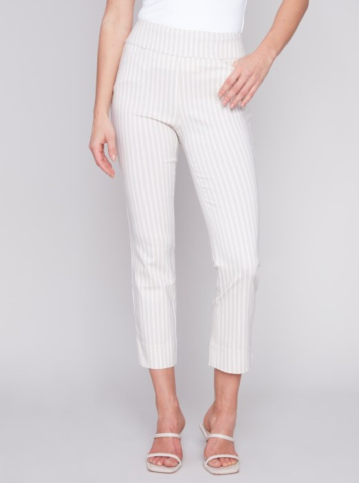 Capri greige imprimé avec fente à l'ourlet - CHARLIE B - C5254P - Charlie B