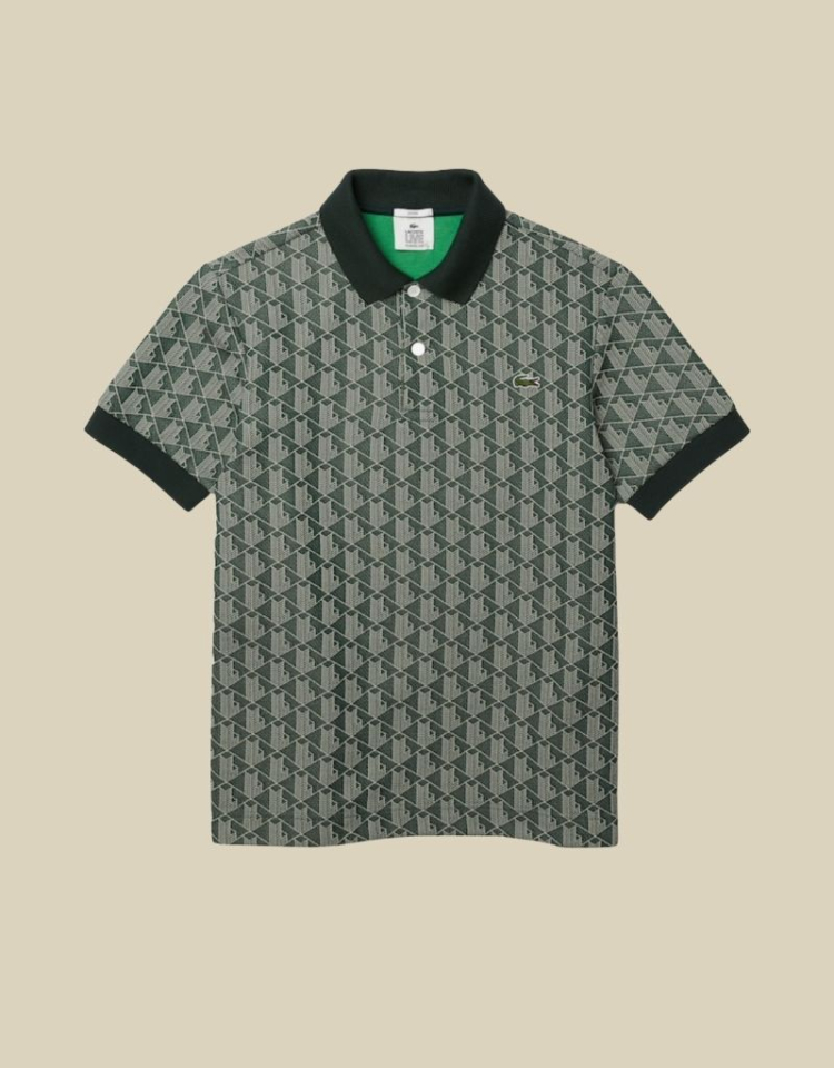Polo pour homme doublé vert forêt - LACOSTE - - LACOSTE