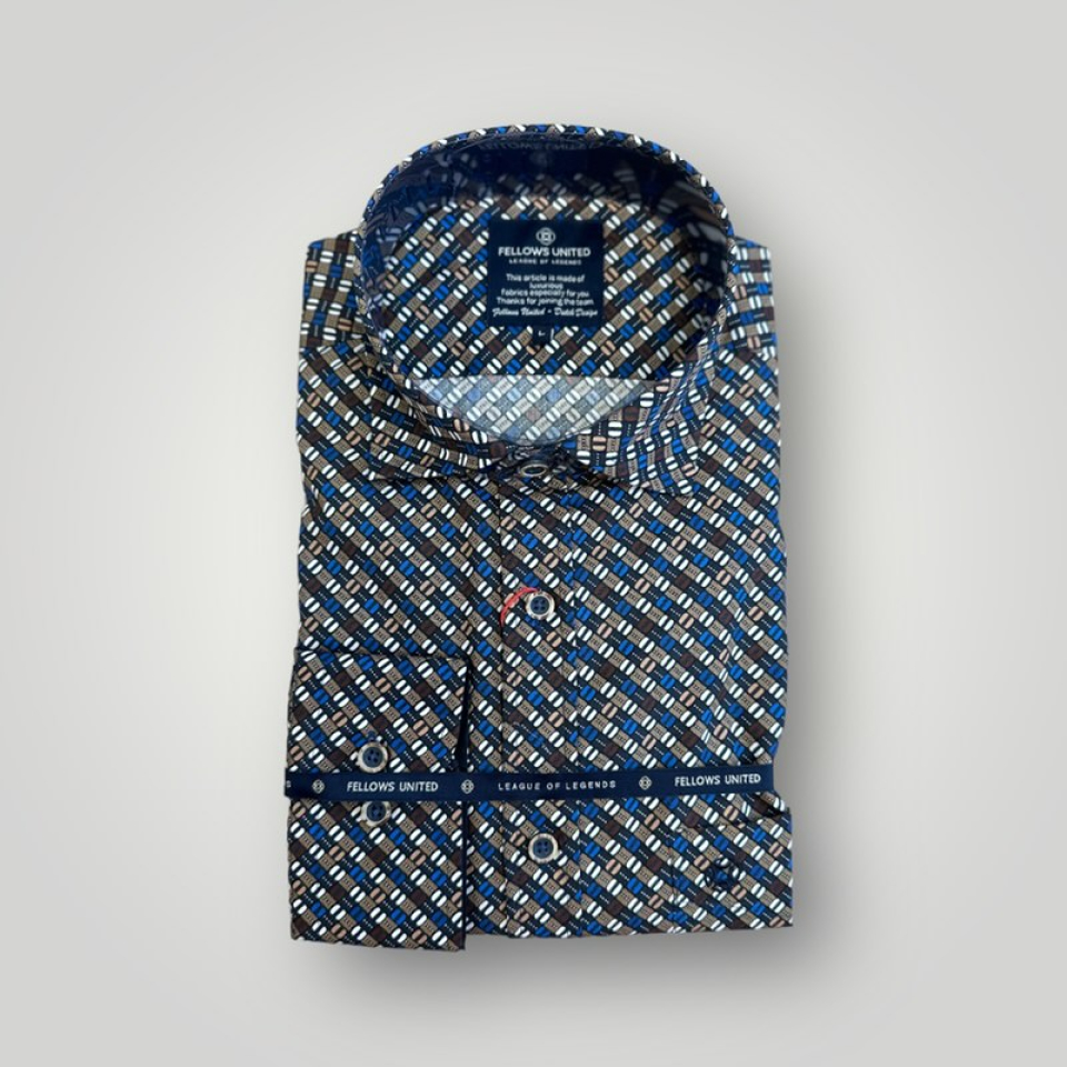 Chemise manches longues motifs - FELLOWS UNITED - 17215 - Fellows united