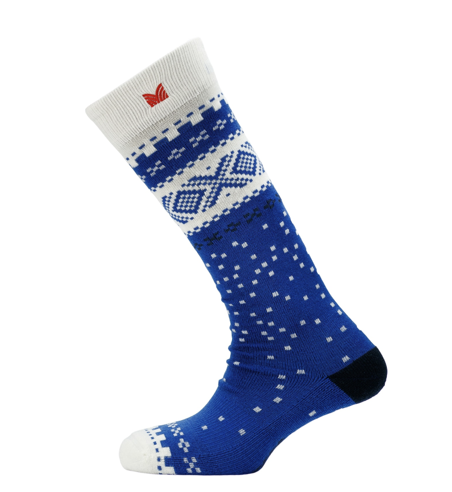 Bas en laine de merino bleu et blanc - DALE OF NORWAY S/M - - Dale of Norway