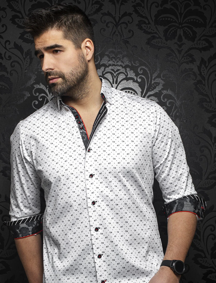 Chemise à manches longues Lismore blanche - AU NOIR&nbsp; - - AU NOIR