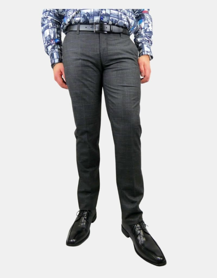 PANTALON HABILLÉ gris ligné bleu - CITADIN&nbsp; - - Citadin