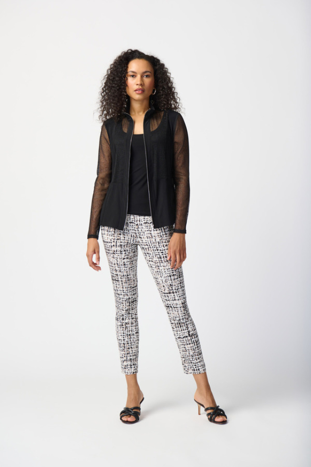 Cardigan zippé en résille - JOSEPH RIBKOFF