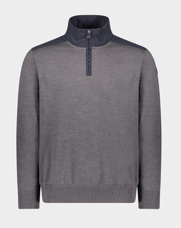 Pull en laine à demi-fermeture éclair gris - PAUL & SHARK&nbsp; - 12311135 - Paul & Shark