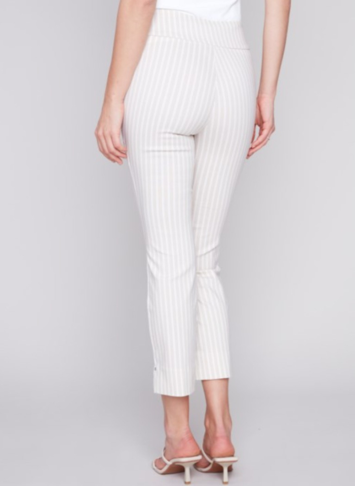 Capri greige imprimé avec fente à l'ourlet - CHARLIE B